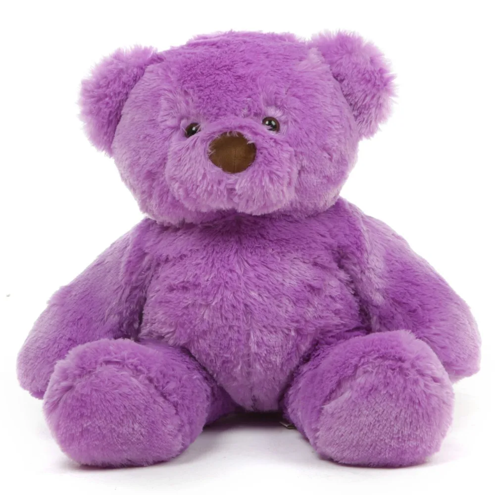 wholesale china beautiful purple color plush teddy bear toy