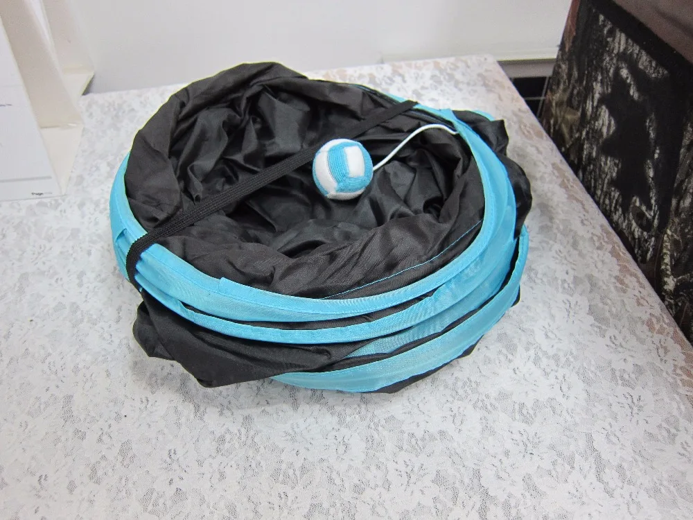 Аксессуары для домашних кошек T-Style, игрушка для кошек, туннель для кошек на улице с забавным мячом для домашних животных