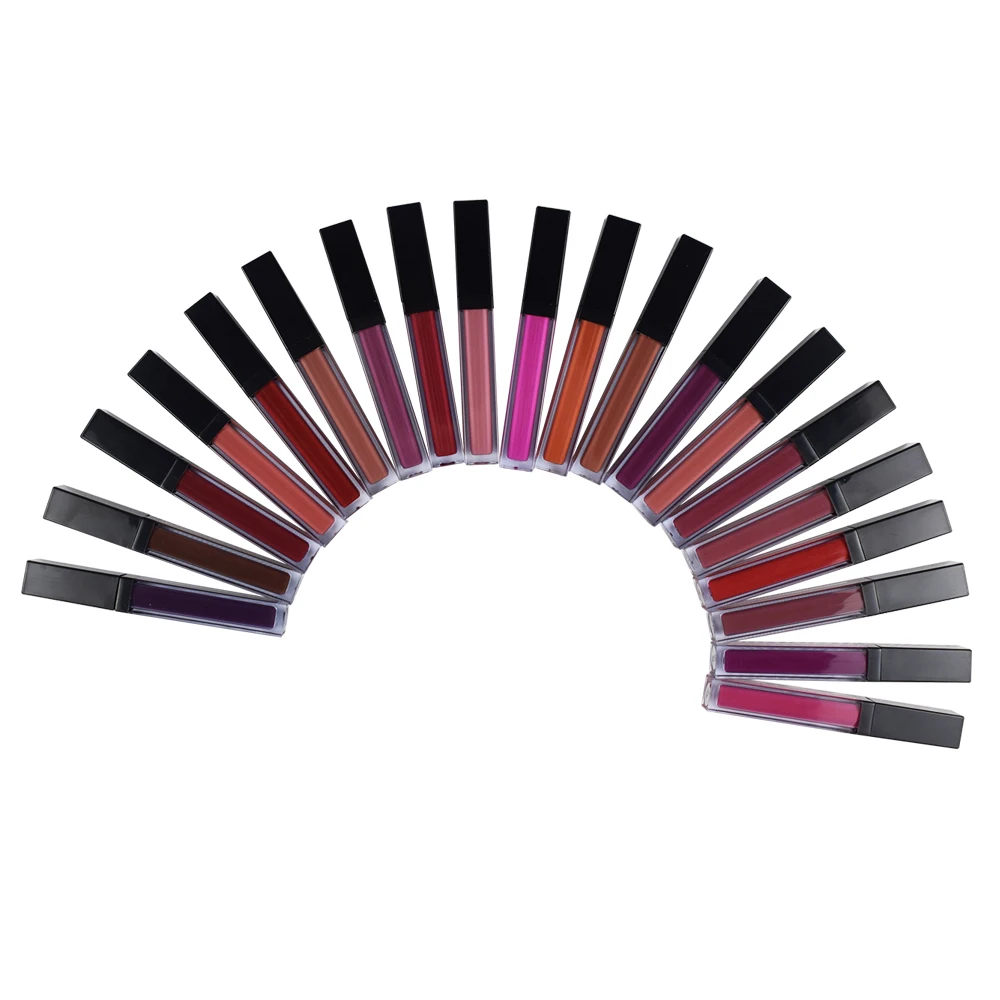 Оптовая продажа частная этикетка матовая цветная жидкая помада химический ингредиент для макияжа 27 цветов