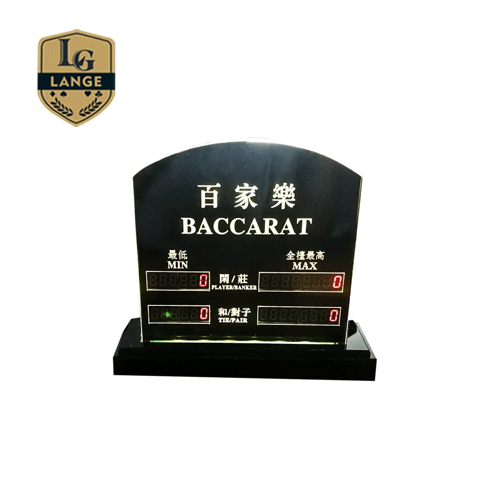 Casino Accessories 7 Color Led Electronic Baccarat Digital Limit Sign with Custom