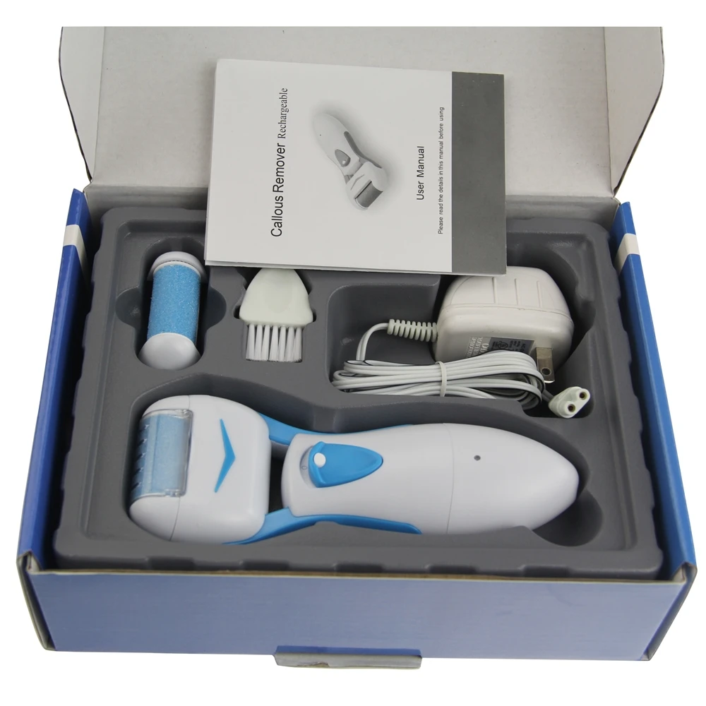 Rechargeable Foot Callus Remover Electric Pedicure Foot File with EU/US Plug Callus Remover Electric Nimh Batteries ABS Accept