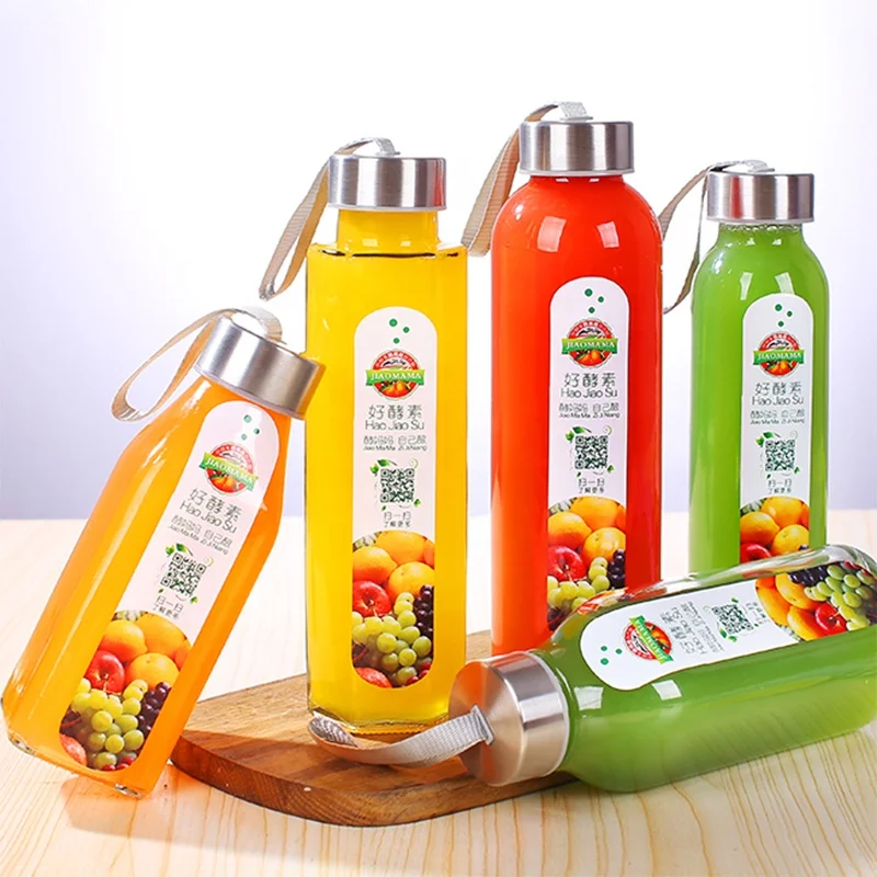 
300ml Coffee Glass Bottle Beverage Juice Milk Bottles With Logo Design And Screw Metal Lid 