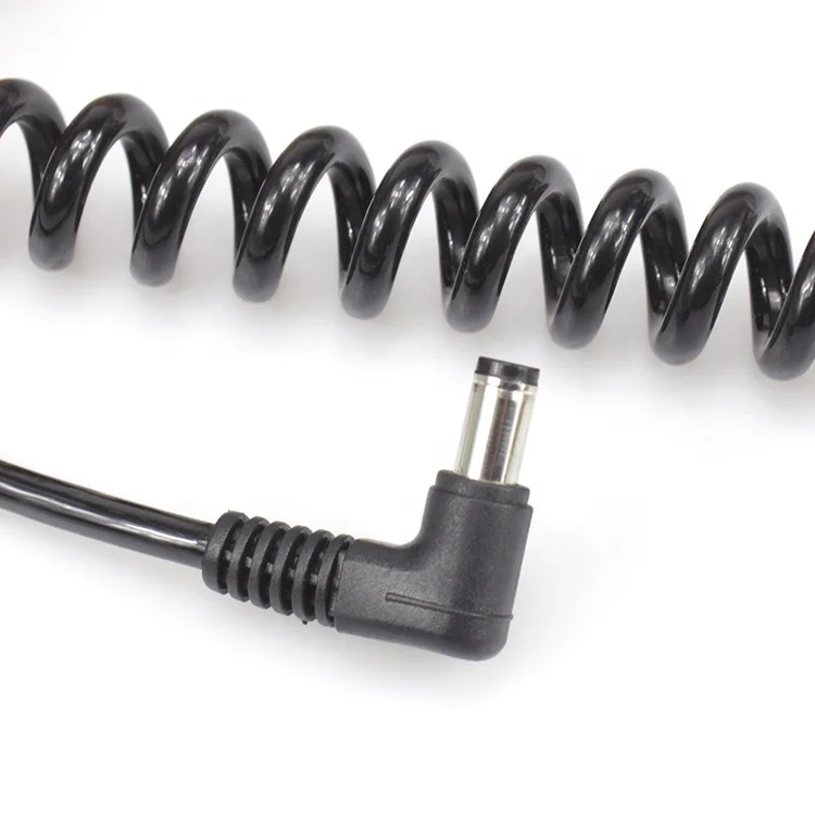 2 core Spring cable Jack 5.5x2.1 mm spring power cord spiral DC Wire cable
