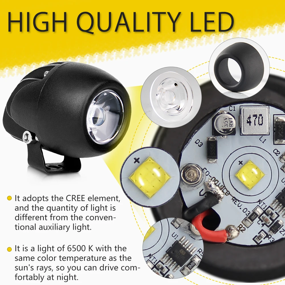 12 Вольт 24V супер яркий маленький светодиодный светильник 20 Вт 3