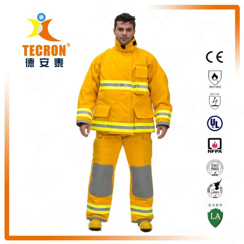 OEM NFPA1971 Certified Nomex Fire fighting Suits Fireproof Turnout Gear