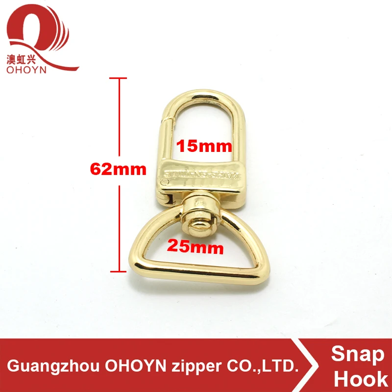 2020 fancy metal new product double rose gold for clothes handbag hook swivel hook high quality bag hook