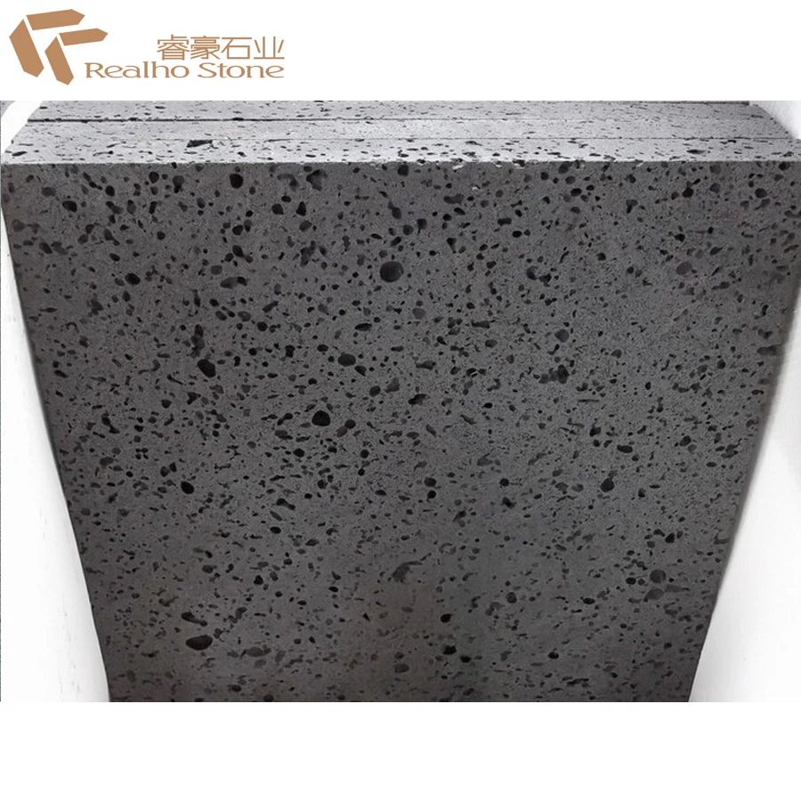 
Sawn Cut Surface Black Lava Volcanic Stone Granite With Cat Paws 