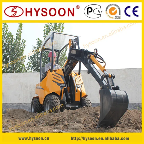 Chinese Hysoon HY200 miniloader, 4wd articulated mini wheel loader multifunctional