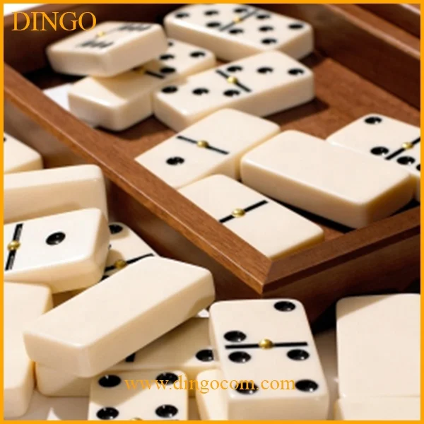 Wooden Box Packing Domino Set with Custom Printing