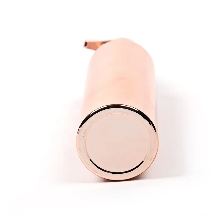 
Custom color rose gold personalized empty screw household pump aluminum cosmetics shampoo bottle 