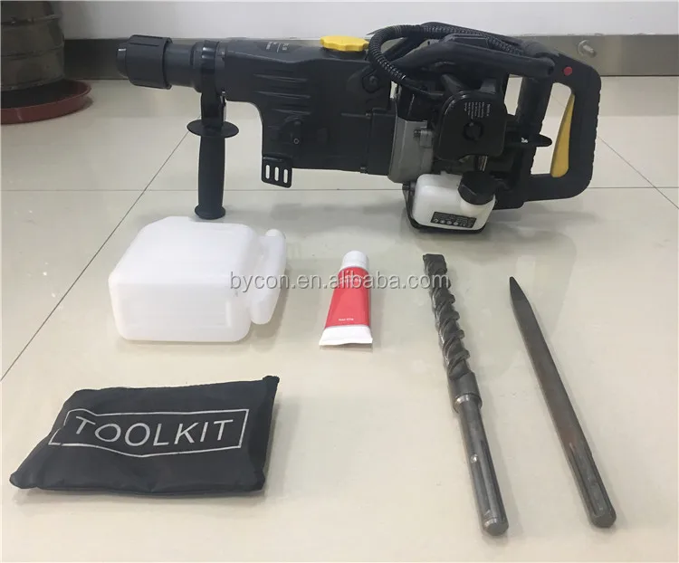 BYCON DHD-58 petrol hand held concrete rotary hammer drill CE certification epa engine jackhammer drill breaker