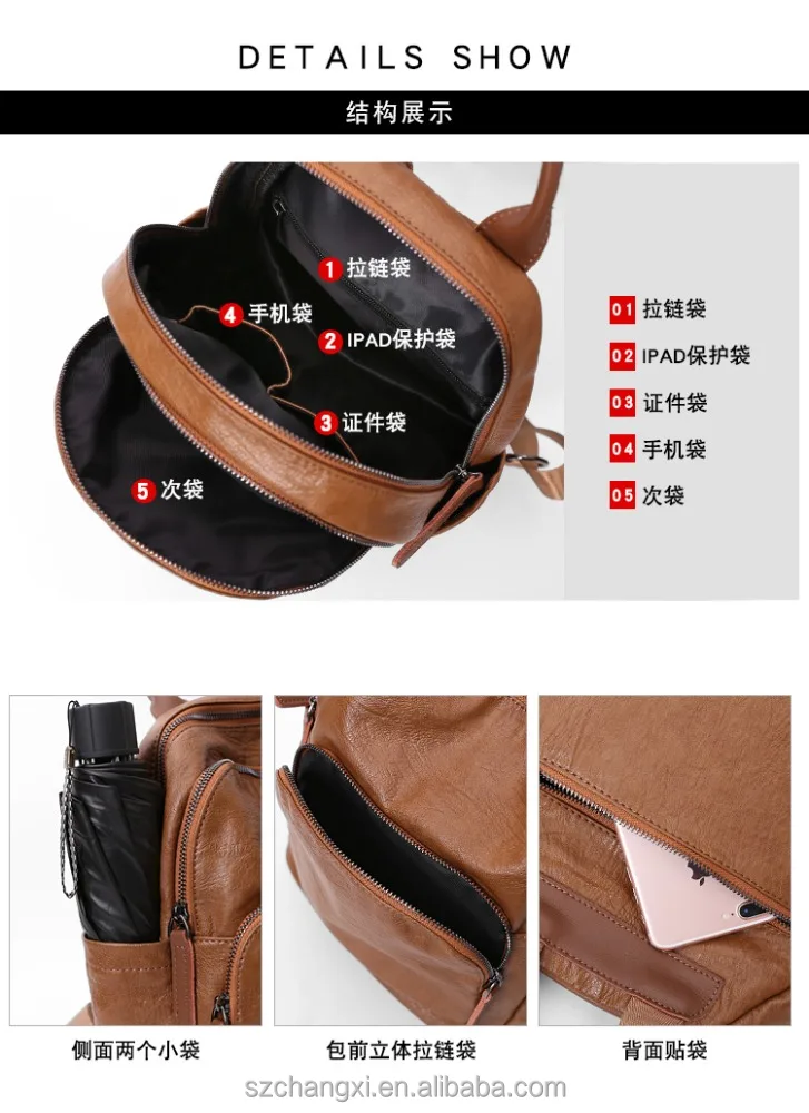 Fashion Shoulder Bag Rucksack PU Leather Women Girls Ladies Backpack Travel bag