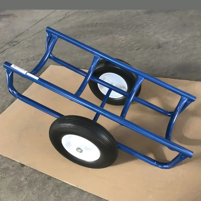 Heavy Duty Mover oil drum Trolley storage with big pneumatic wheels frame steel cylinder cart 500kg