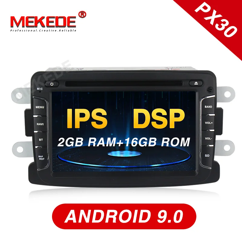 Mekede Factory 7 'PX30 Android 9 0 DSP IPS автомобильный DVD-плеер для Renault Duster Dacia Lada Xray 2 Sandero Logan Dokker beargy Captur