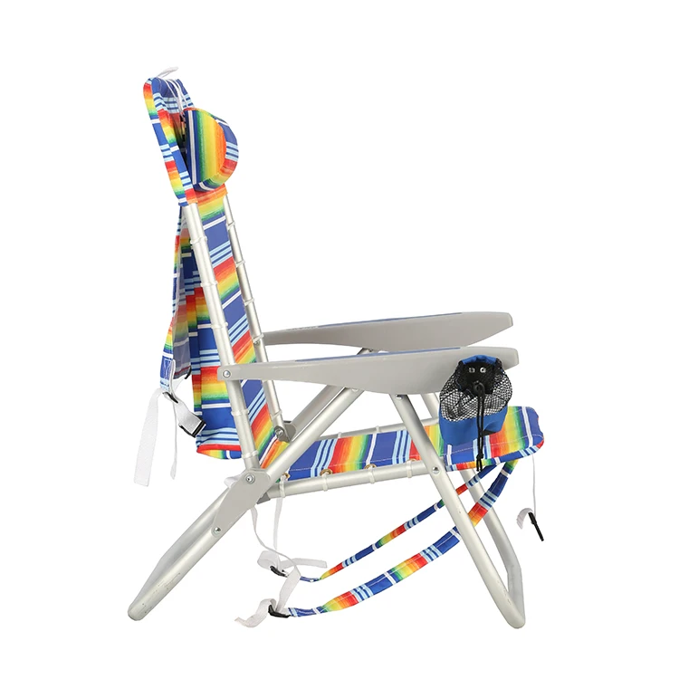 Backpack Plastic Hiking Foldable Camping Beach Chair with Storage Pouch