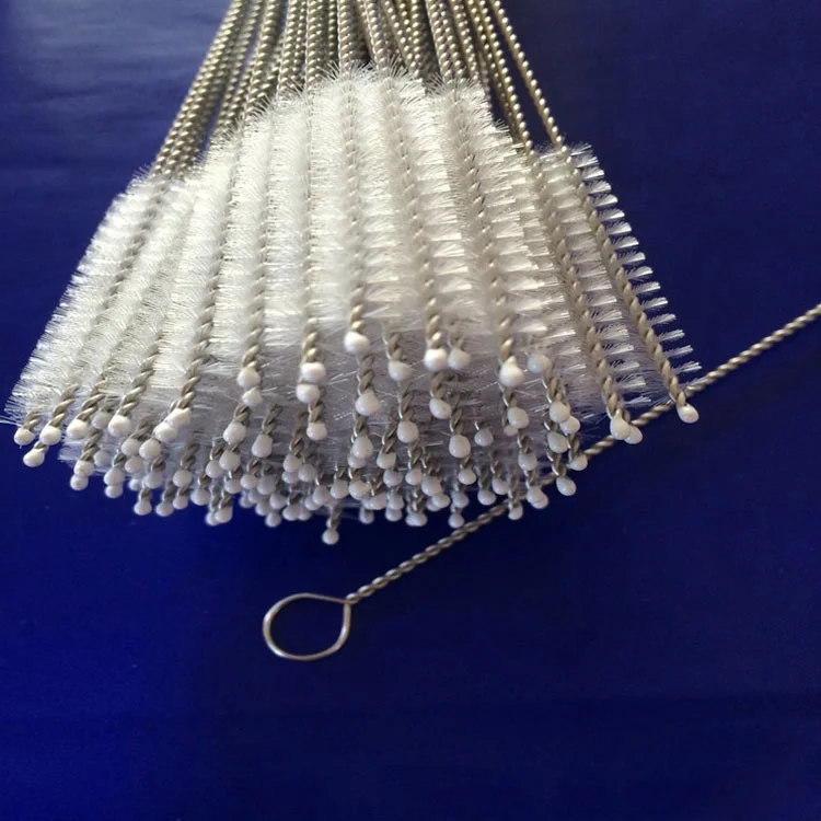 Бесплатный образец, силиконовая металлическая щетка из нержавеющей стали для чистки трубочек