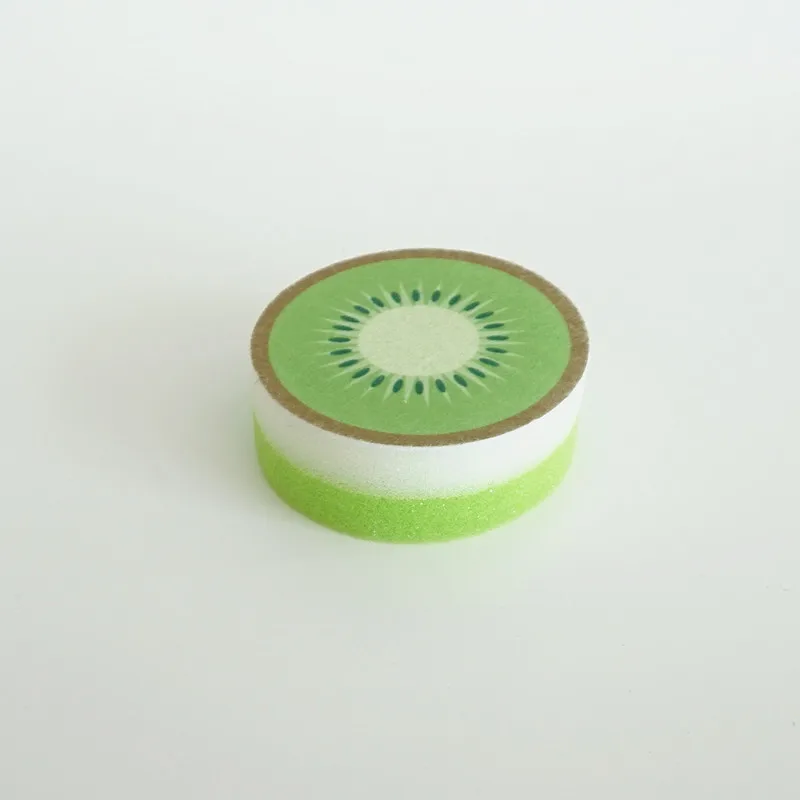 Сверхпрочная губка для кухни с красивым принтом фруктов круглой формы