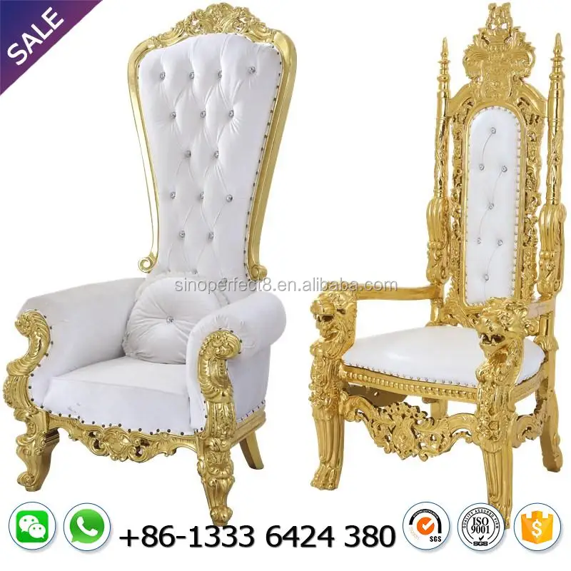 White queen king throne pedicure chair for wedding event