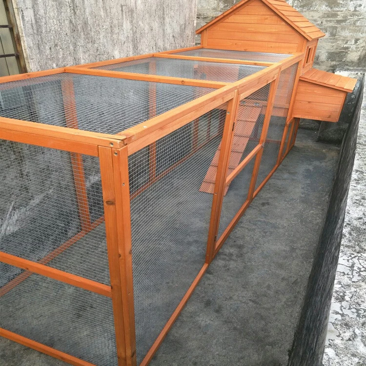 Wooden Large Hen Coop Cat House Pigeon cage With Outdoor Run