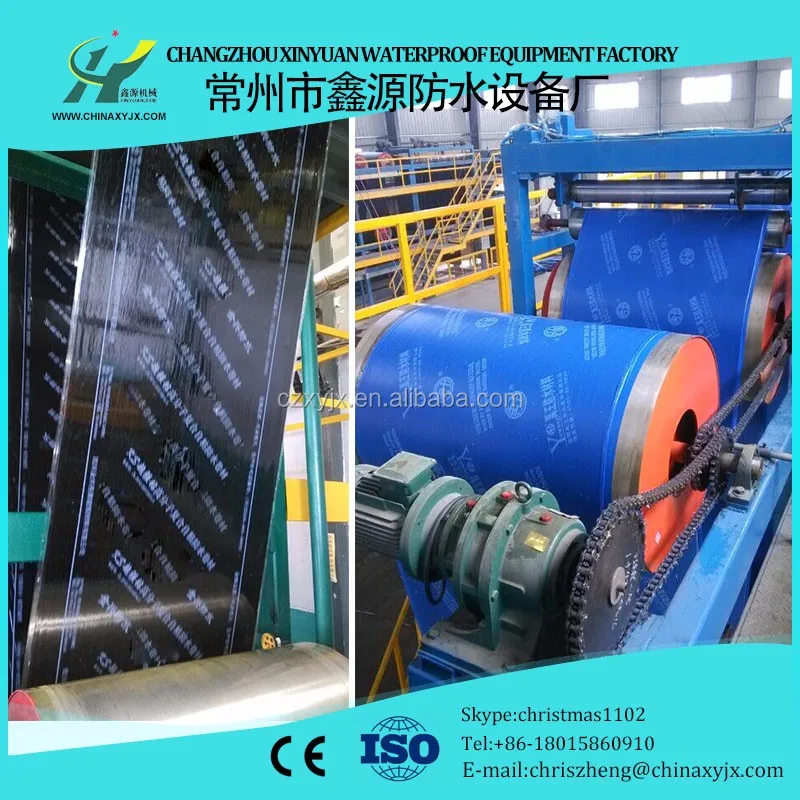 Aluminum foil self adhesive bitumen waterproof membrane production line