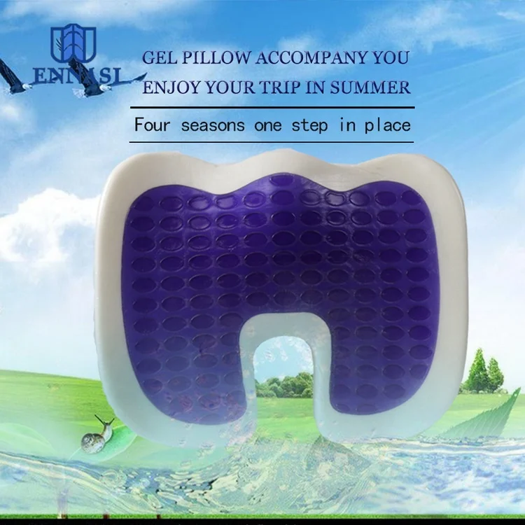 Summer Office Chair Orthopedic Memory Foam Cooling Gel Seat Cushion