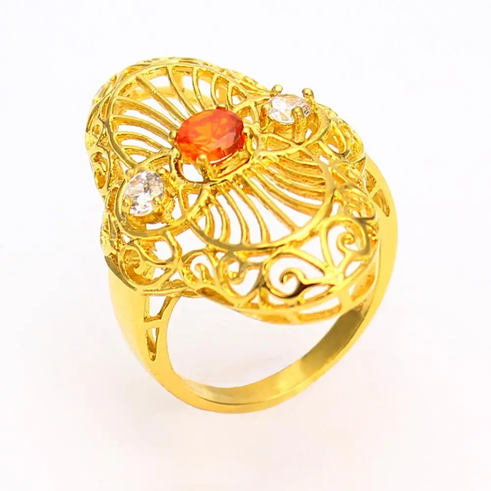 
fancy latest designs 18k gold finger ring for wedding 
