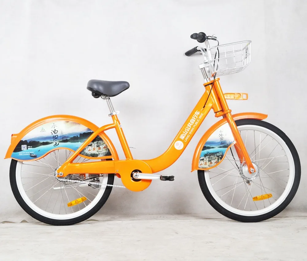 24 inch aluminum alloy suspension single speed tianjin bicycle sharing with solid tube