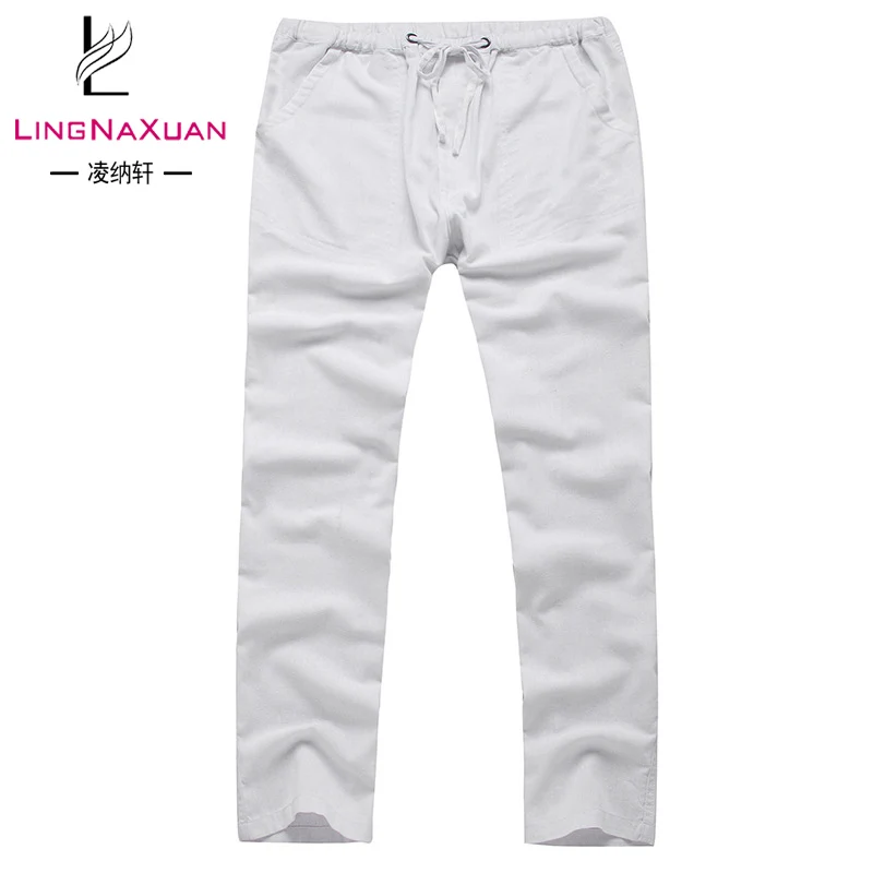 
2019 New design Wholesale 100% Linen casual man pants 