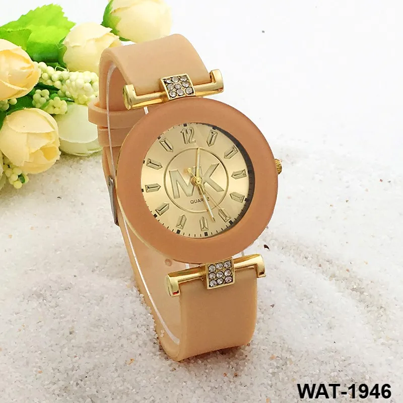 Geneva watches printing flower quartz silicone watch fashion