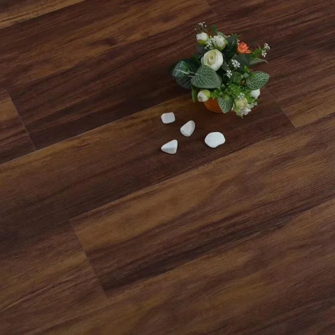 Dark Brown wood grain color new core material vinyl SPC flooring