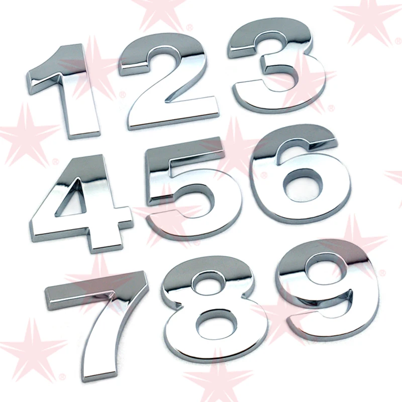 25mm high 3d custom metal logo emblem badges metal letters for car emblem marker