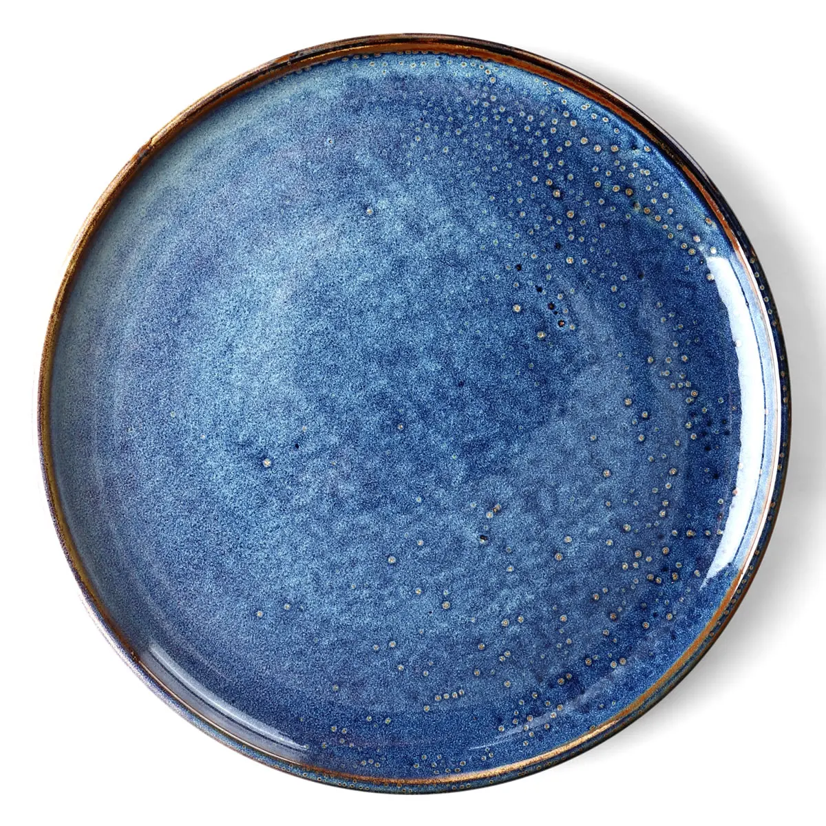  Прямая поставка с фабрики оптовая продажа голубое керамическое блюдо для отеля набор керамических обеденных тарелок экологически чистые фарфоровые тарелки