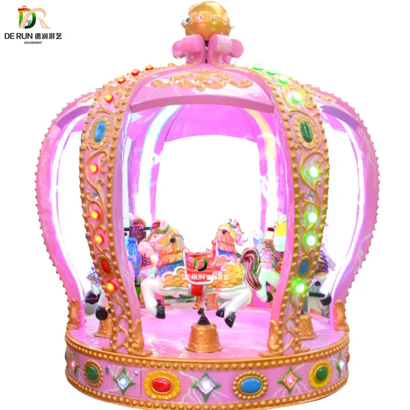 
Video Available!!! DERUN RIDES Mini fairground rides small carousel kiddie merry go round carousel for sale 