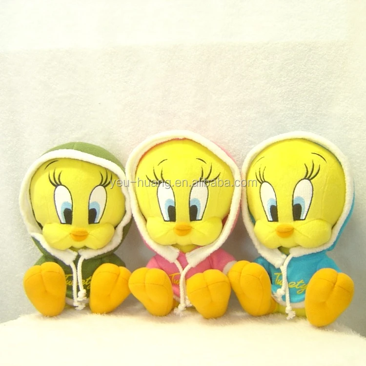 Custom OEM tweety crane machine plush toy