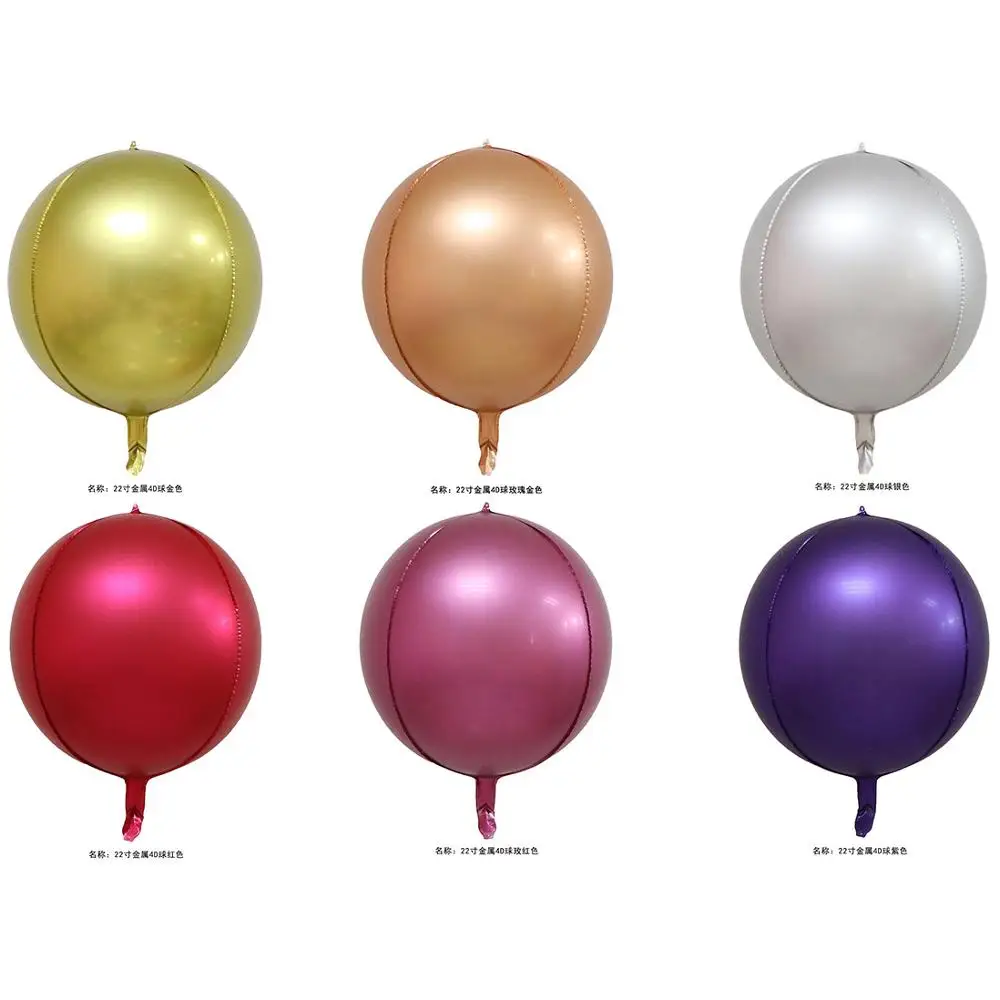 4D Round Shape globos aluminium Foil balloon party decoration