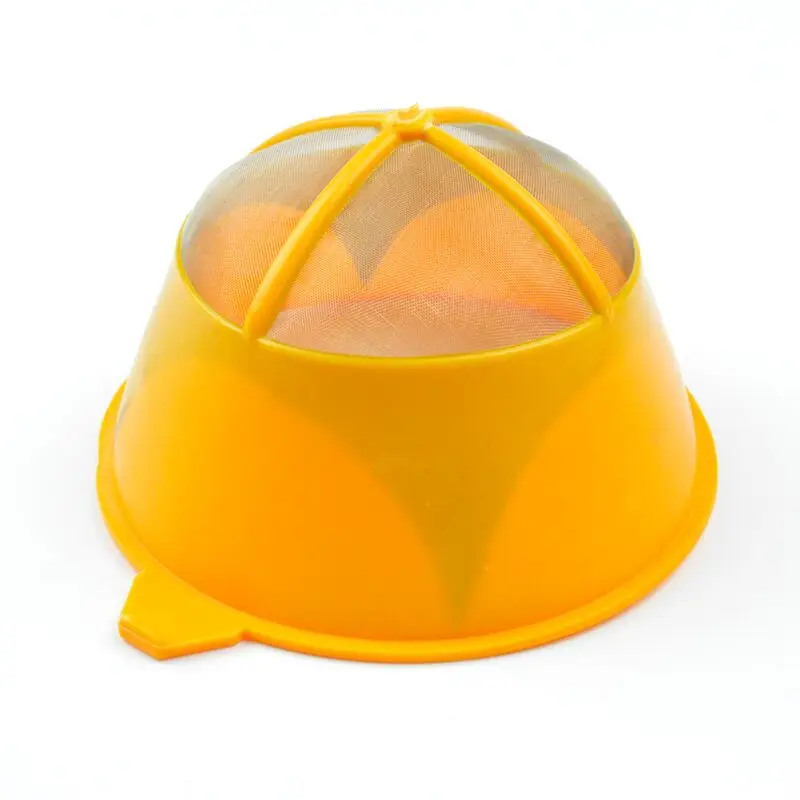 High Quality round Fine Mesh Plastic Paint Colanders Strainers Middle Size Yellow for Art Supply