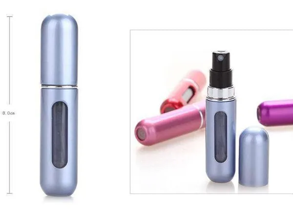 
5ml Mini Travel Aluminium Refillable Empty Pen Atomizer Spray Perfume 