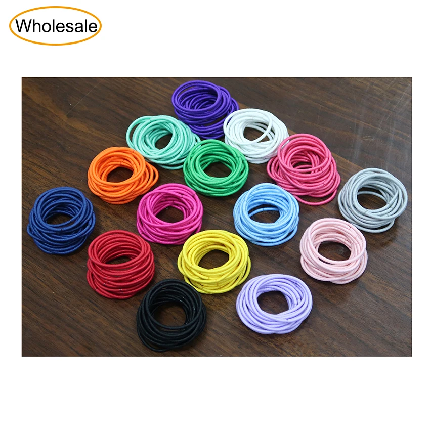 Factory Wholesale Colorful Baby Girl Elastic Hair Bands Hair Ponytail Holders For Child Kids Hair Ties