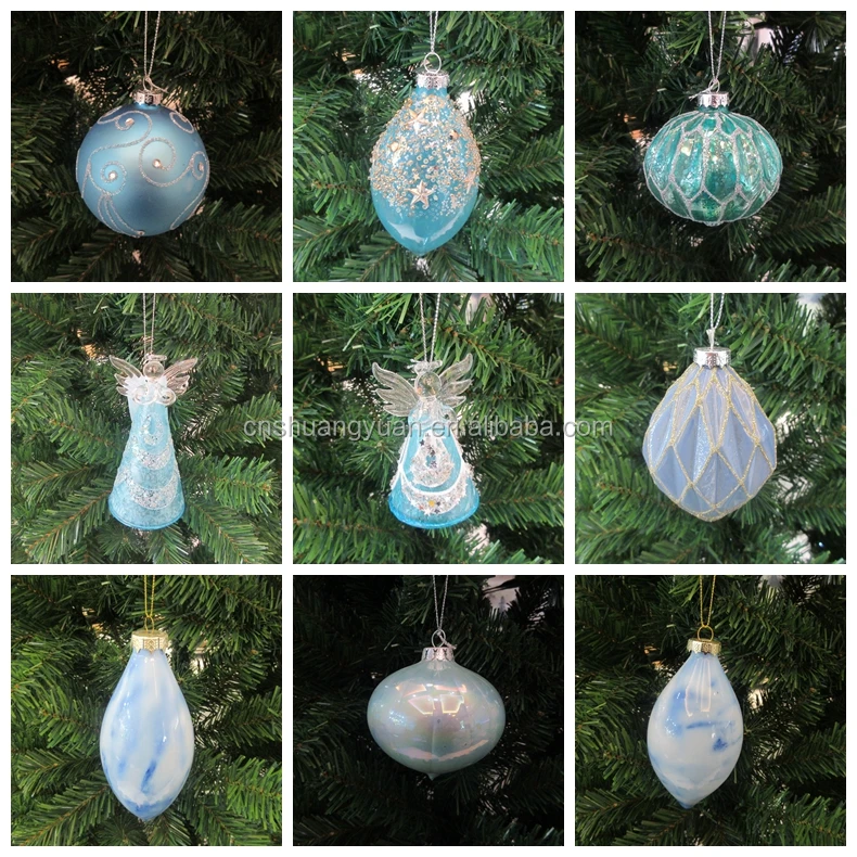 Factory Wholesale 8cm painted Glass Ornament Ball for Christmas Tree