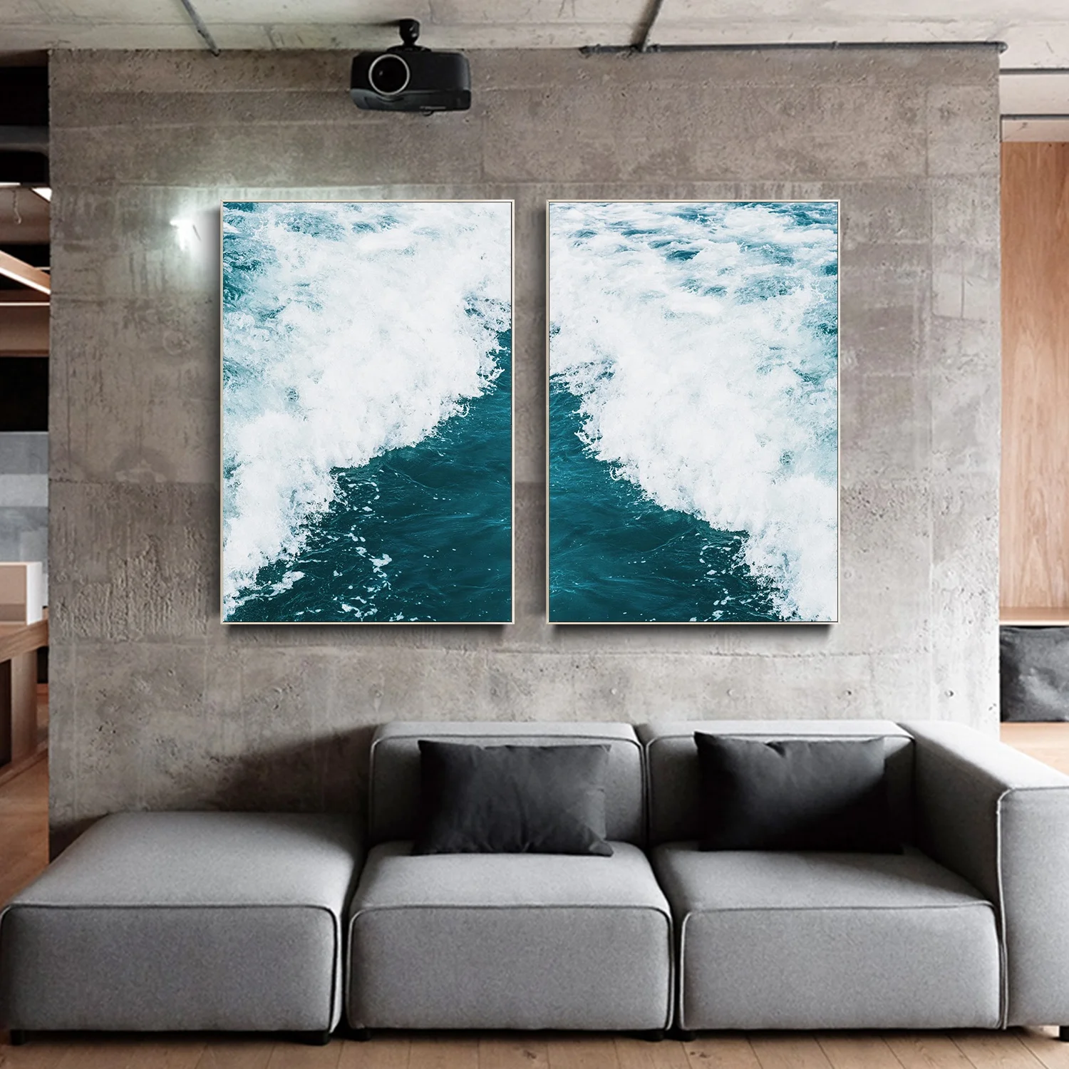 Самая популярная Абстрактная Картина на холсте морская волна Художественная печать для современного настенного декора