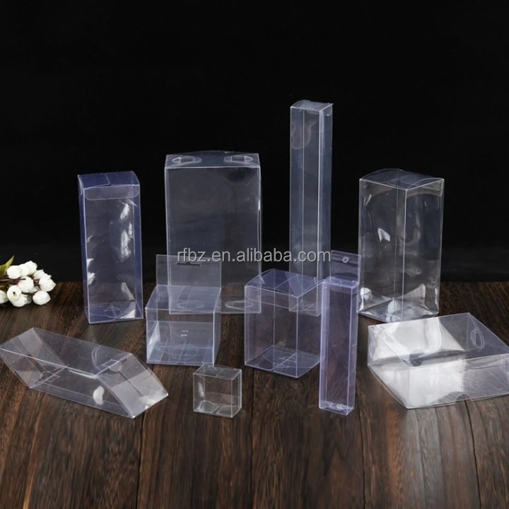 Custom PVC,PET , PP transparent plastic boxes Blister green Box Frosted folding boxes