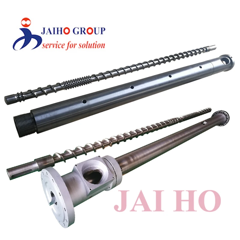 bimetallic Spray screw barrel for LDPE HDPE extruder