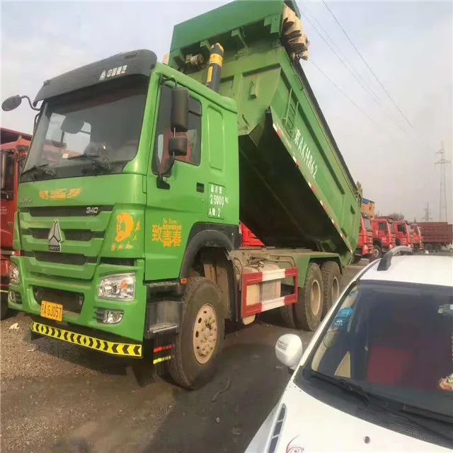 
Used sinotruck 95 percent new 340hp 375HP howo dump truck with diesel engine 10 wheels tippper truck 