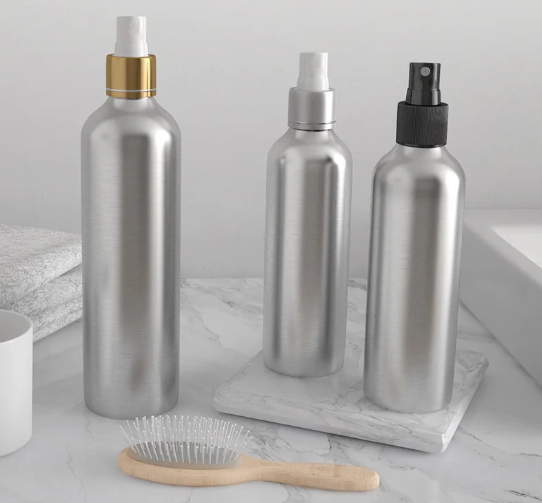 Индивидуальная пищевая косметическая упаковка 50 мл 100 мл 150 мл 200 мл 250 мл жидкое масло алюминиевая бутылка с винтовой алюминиевой крышкой