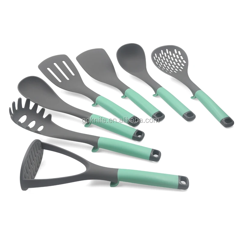 New Northern Europe style best top seller 7 pcs Nylon kitchen cooking accessories with multifunction grater holder