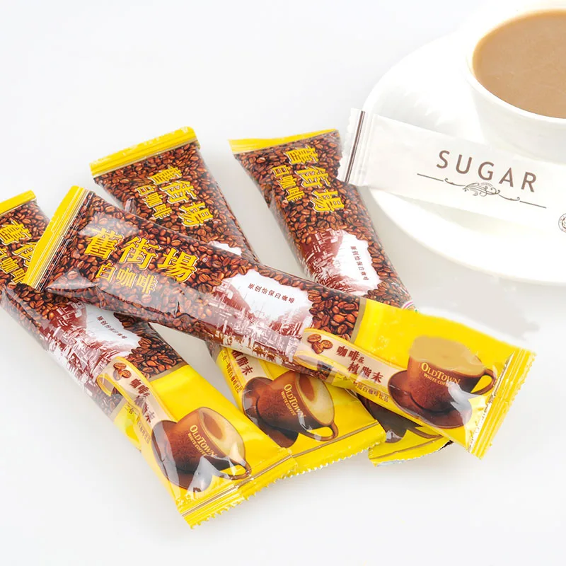 Laminated plastic instant coffee stick bag/coffee sachet packaging bag