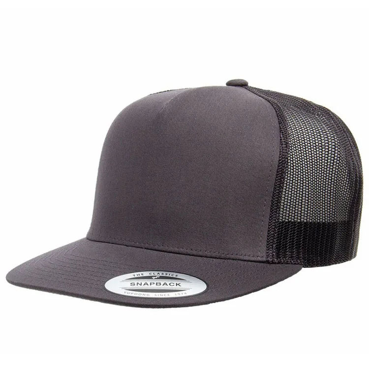Custom blank flat bill trucker hat with different Colors for mens