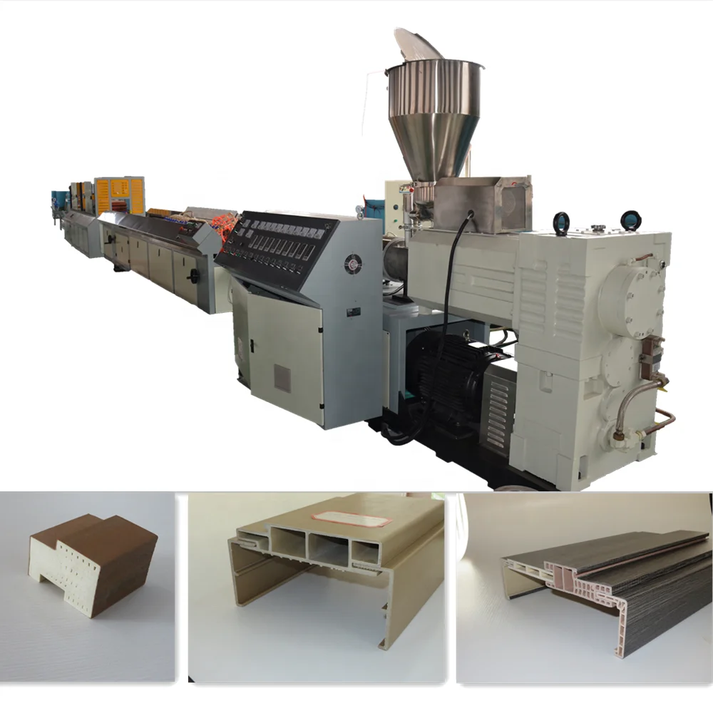 WPC Profile Door Frame Making Machine Wooden Door Production Line Products Making Machine Household Plastic Manufacturing Plant