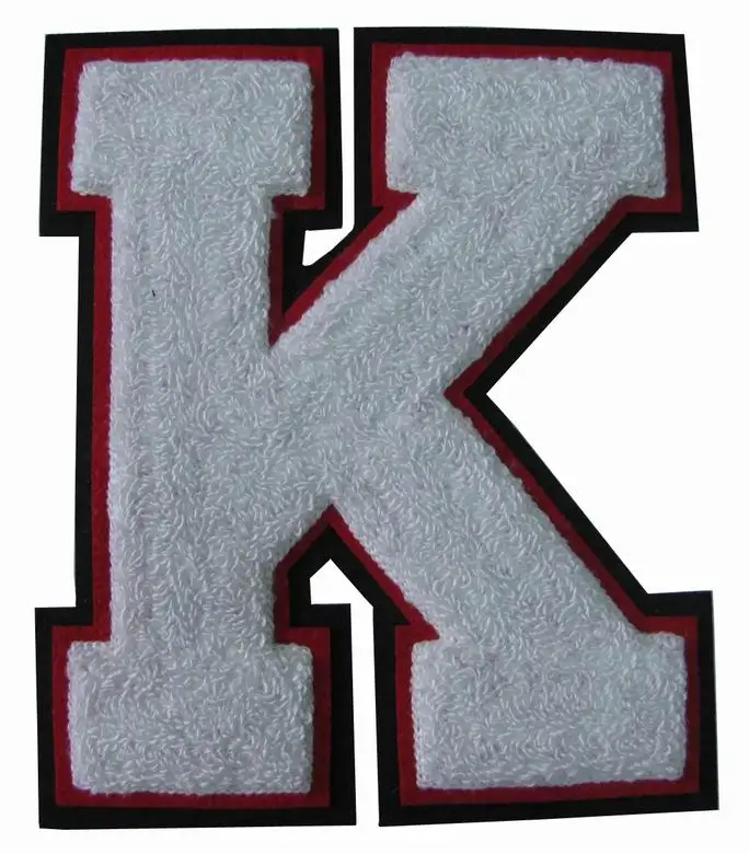 CHENILLE PATCH LETTERS ( R ) FOR  LETTERMAN JACKET