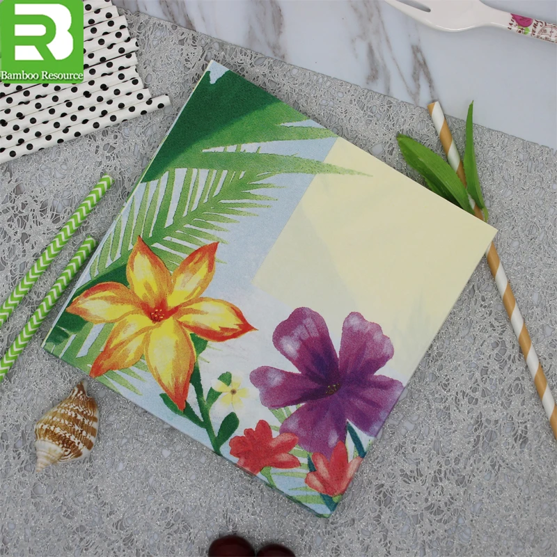 OEM embroidered bar counter table tissue paper napkin